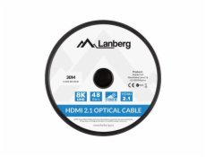 Lanberg kabel HDMI kabel M/M v2.1 30M 8K černý optický AOC