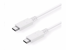 Kabel C-TECH USB 3.2, Type-C (CM/CM), PD 100W, 20Gbps, 2m, bílý