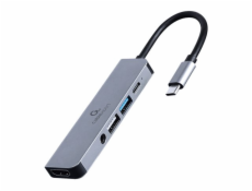 Gembird A-CM-COMBO5-02 USB Type-C 5-in-1 multi-port adaptér (Hub + HDMI + PD + stereo audio)