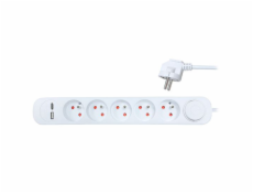 Prodlužovací kabel 5 zásuvek 3m SOLIGHT PP152USBC