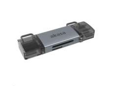 AKASA čtečka karet AK-CR-12, externí, 2-In-1 USB 3.2