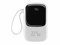 Powerbank Baseus Powerbank Baseus QPOW Digital Display 20000MAH 22.5W QC/PD/SCP/FCP + USB-C Biely kábel