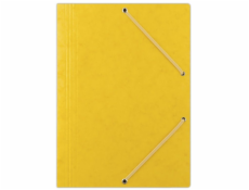 Složka Donau s Eraser A4 3-kotletka 390GSM žlutá (8643080-11PL)