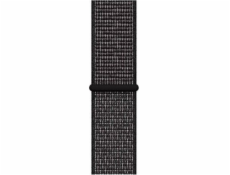 Reflexní pásek Crong Crong – Sportovní pásek Apple Watch 42/44 mm (černý)