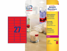 Neonové štítky Avery Zweckform 63,5 x 29,6 mm červené (L6003-25 N) Neonové štítky Avery Zweckform 63,5 x 29,6 mm červené (L6003-25 N)