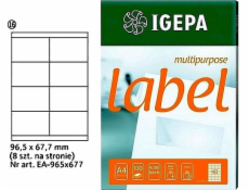 Štítky Mondi A4 IGEPA 96,5 x 67,7 mm bílá (100) Štítky Mondi A4 IGEPA 96,5 x 67,7 mm bílá (100)