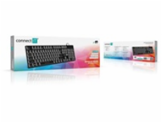 CONNECT IT kancelářská podsvícená klávesnice Chocolate WhiteStar, CZ + SK verze, černá