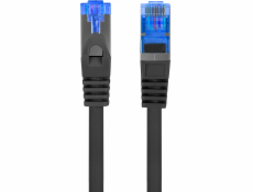 Patchcord kat.6a S/FTP LSZH CCA 0,25m black fluke