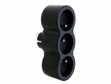 LEGRAND Revolution rozbočovač 3x2P+T, bílo-černá