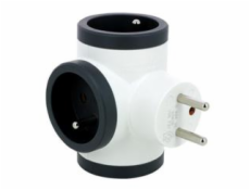 LEGRAND Revolution rozbočovač 3x2P+T, bílo-černá