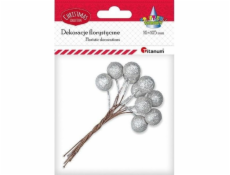 Titanum drát s 15 mm stříbrnými třpytkami 10 ks