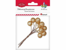 Titanum drát s 15mm zlatý třpyt 10 ks