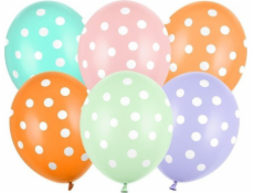 PartyDeco Latex Balloons 30cm Dot Polkans 6ks