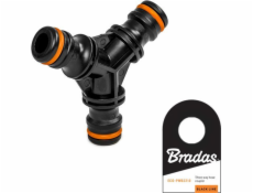 Bradas Black Line Tee pro připojení 3 rychlých připojení se štítkem