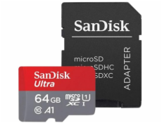 SanDisk Ultra microSDXC karta 64GB (140MB/s,  A1, Class 10, UHS-I) - Imaging Packaging + SD adaptér