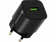 everActive GaN SC-390QB wall charger with USB QC3.0 socket and USB-C PD PPS 30W