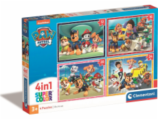 Clementoni Supercolor 4v1 - Paw Patrol, Puzzle