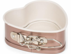 Patisse Mini v tvare srdca 12 cm oceľ medená/béžová