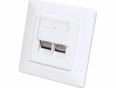 Intellinet Network Solutions Intellinet Síťová zásuvka pod omítku 2x RJ45 Cat6 10G, STP, bílá