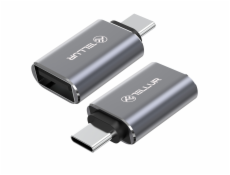 Tellur USB-C to USB-A M/F adapter 10Gbps, 3A aluminum alloy