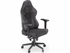 Endorfy herní židle Scrim BK / kombinace textil / kůže / černá