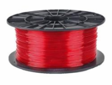 Filament PM tisková struna/filament 1,75 PETG transparentní červená, 1 kg
