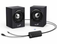 GENIUS repro SP-HF385BT/ 2.0/ Bluetooth 5.0/ 4W/ dřevěné/ černé