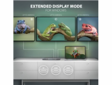 AXAGON HMC-4KX3 USB 5Gbps hub, 3x USB-A, 2x HDMI, DP, RJ-45, SD/microSD, audio, PD 100W, kabel 40cm