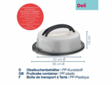 KELA Box na dort a moučník přenosný s víkem DELI KL-12174