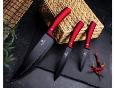 BERLINGERHAUS Sada nožů s nepřilnavým povrchem + prkénko 6 ks Burgundy Line BH-2552