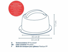 KELA Přepravní dóza na moučník DELI tm.šedá 38 x 17 cm KL-12173