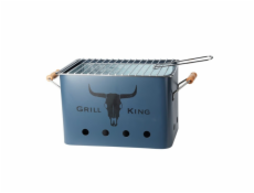 Přenosný gril na dřevěné uhlí GRILL KING 43 x 20 cm modrá