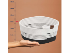 KELA Košík Hedda 28 cm směs bavlna/polyester bílo-černá KL-24458