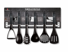BERLINGERHAUS Kuchyňské náčiní s nástěnným držákem 7 ks Royal Black Collection BH-6327