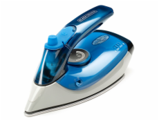 Cestovní žehlička Black+Decker, BXIR1000E, duální napětí 120/240 V, sklopná rukojeť, žehlící plocha z nerezové oceli, 1000 W