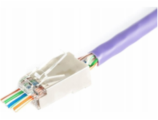 Zástrčka Digitus RJ45 (8P8C) průchozí DIGITUS kat.6 stíněná, AWG 26-24, balení 100 ks.