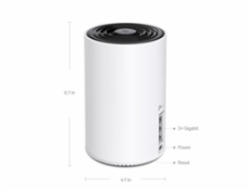 WiFi router TP-Link Deco XE75(1-pack) AXE5400, WiFi 6E, 3x GLAN, / 574Mbps 2,4GHz/ 2402Mbps 5GHz/ 2402 6GHz