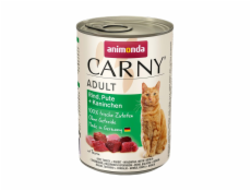 ANIMONDA Carny Adult Hovězí krůtí králík - mokré krmivo pro kočky - 400 g