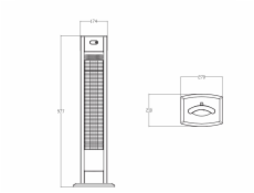 Activenet Steel Terrace Heater ActiveJet APH-CS2000