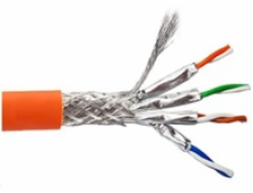 S/FTP kabel LEXI-Net, Cat6A, LS0H, B2ca-s1a,d0,a1, oranžový, 500m, cívka