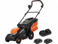 Zlomená sekačka na sekaci baterie 2x20V, 2x2,5ah, 34 cm