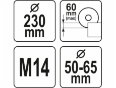 Prachovka pro řezání bruskou Yato 230 mm 