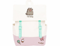 Školský batoh Pusheen Rose Collection biely