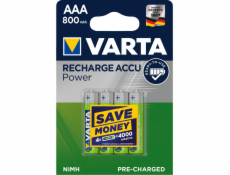 10x4 Varta Rechargeable Accu NiMh 800 mAh Micro VPE Inner Box