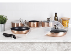 Sada nádobí s odnímatelnou rukojetí 12 ks Rosegold Metallic Line