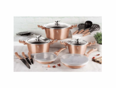 BERLINGERHAUS Pánev s odnímatelnou rukojetí + víko 24 cm Rosegold Metallic Line BH-1948
