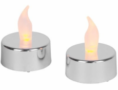Svíčka čajová LED stříbrná 2 ks MagicHome