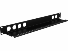 Caymon  BP106T Maskovací panel pro 19  rackové skříně s policí pro odlehčení tahu, 6x D, 1 HE