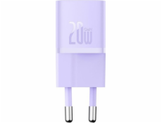 Miniaturní nástěnná nabíječka Baseus GaN5 20 W (fialová)