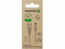 Swissten datový kabelusb/lightning bílý 1,2m  (eco balení)